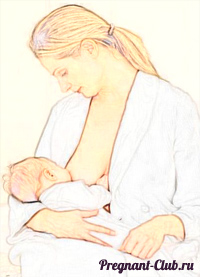 Кормящая мама с младенцем